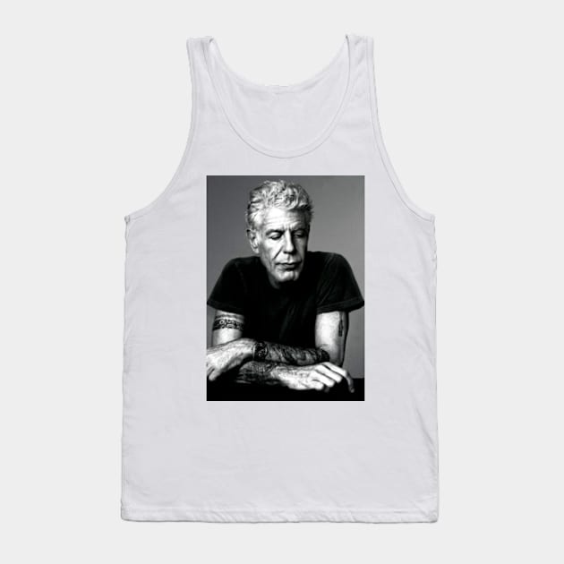 Anthony Bourdain Mode Black Tank Top by hisakato62